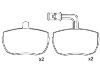 Bremsbelagsatz, Scheibenbremse Brake Pad:190 6157