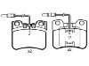 Bremsbelagsatz, Scheibenbremse Brake Pad:95 619 549