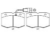 Bremsbelagsatz, Scheibenbremse Brake Pad:190 6428